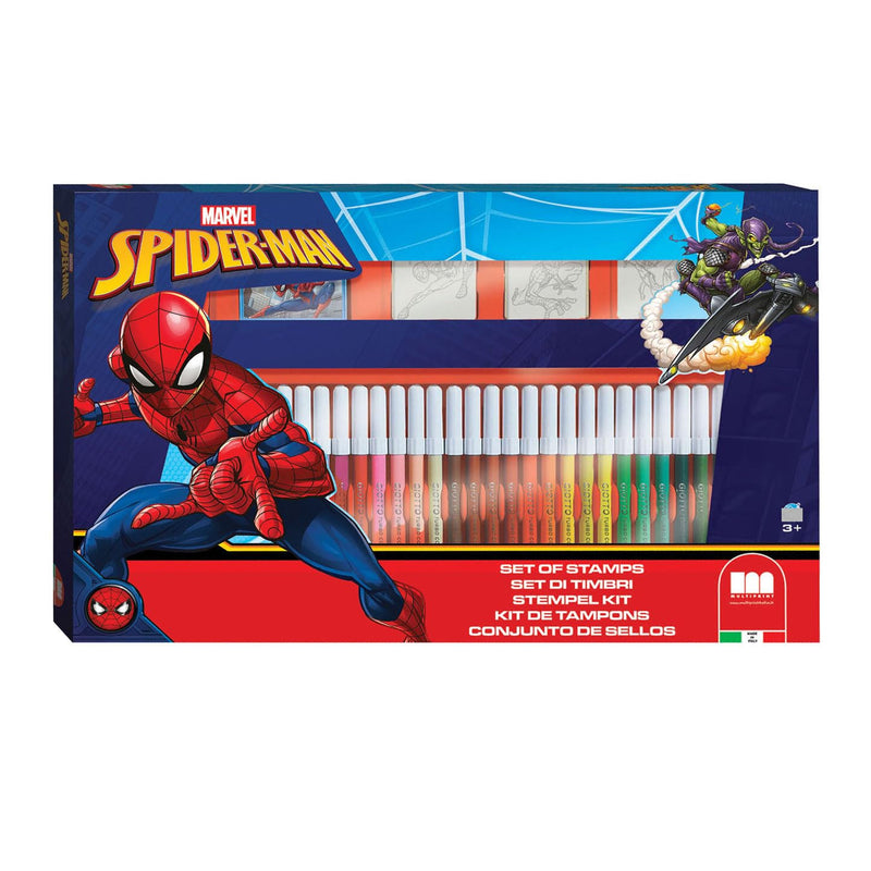 Multiprint - Spiderman Kleurset met Stempels 41dlg.