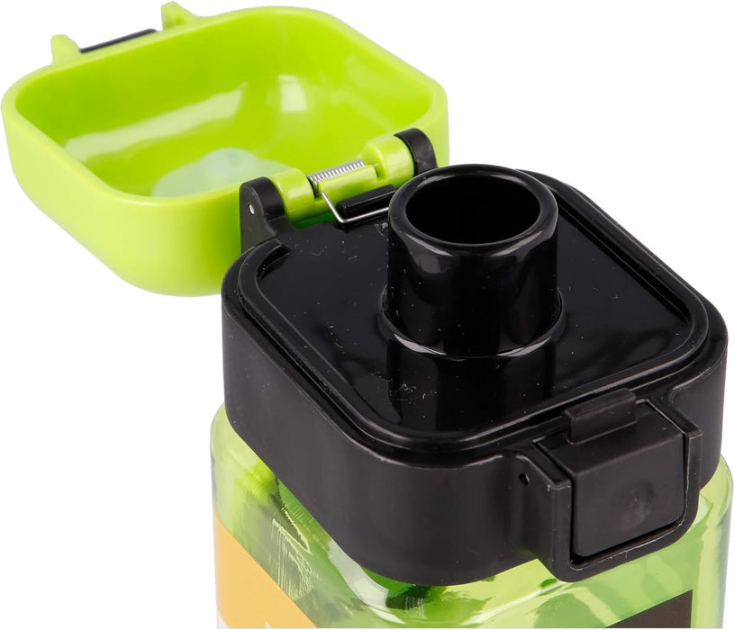 Minecraft | Kinder wiederverwendbare Flasche mit Anti-Tropf-System und Tragegriff - einfache Push-Button-Öffnung - Bpa frei - leichtes und langlebiges Material - Kapazität 550 ml