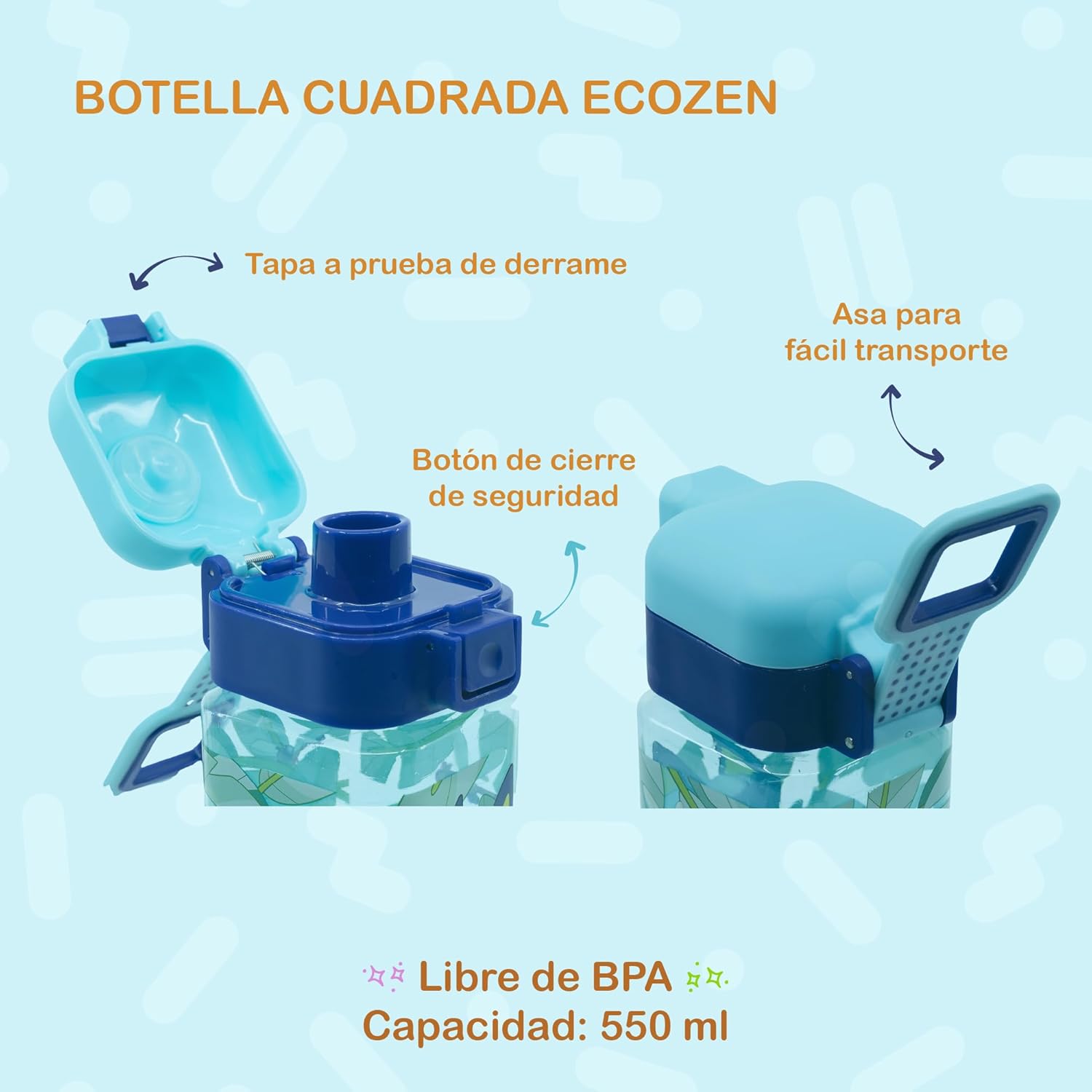 Stor Bottiglia Robot con chiusura 550 ml BLUEY