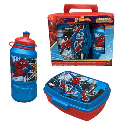 Marvel Spiderman Set Sports Water Bottle + Holder in Pack – ST51373