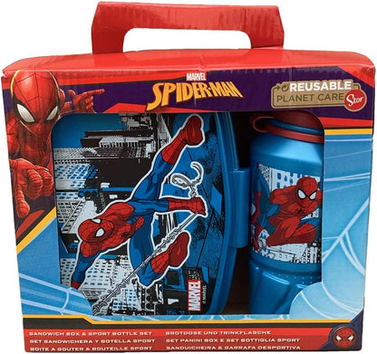 Marvel Spiderman Set Sports Water Bottle + Holder in Pack – ST51373
