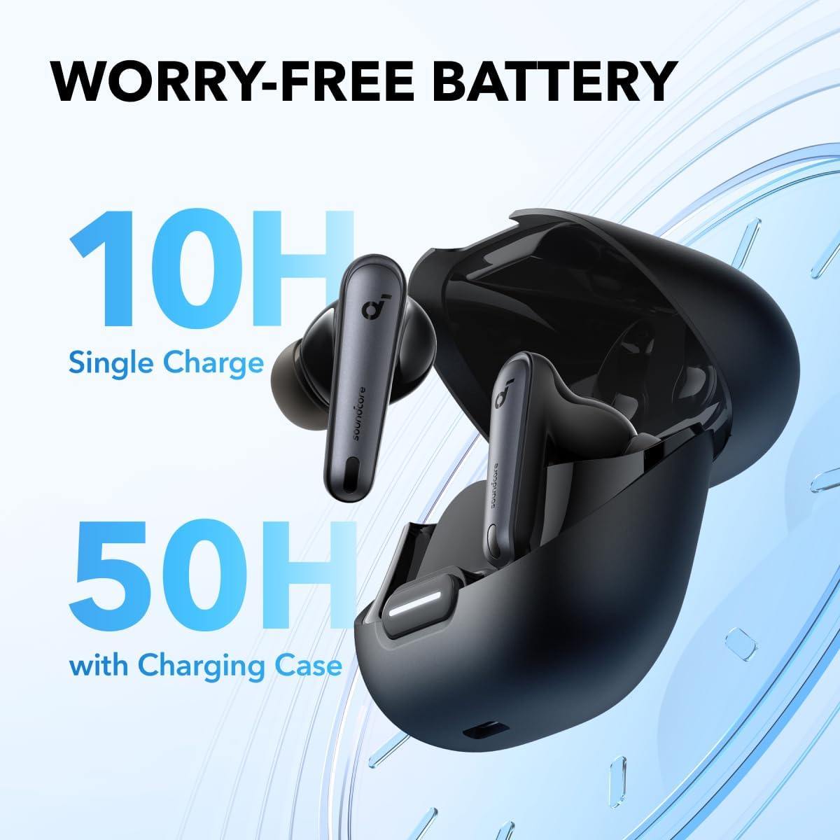 soundcore by Anker Liberty 4 NC Adaptive Noise Cancelling Earbuds, 98.5% Noise Reduction to Ears and Environment, Hi-Res Sound, 50H Battery, Wireless Charging, Bluetooth 5.3