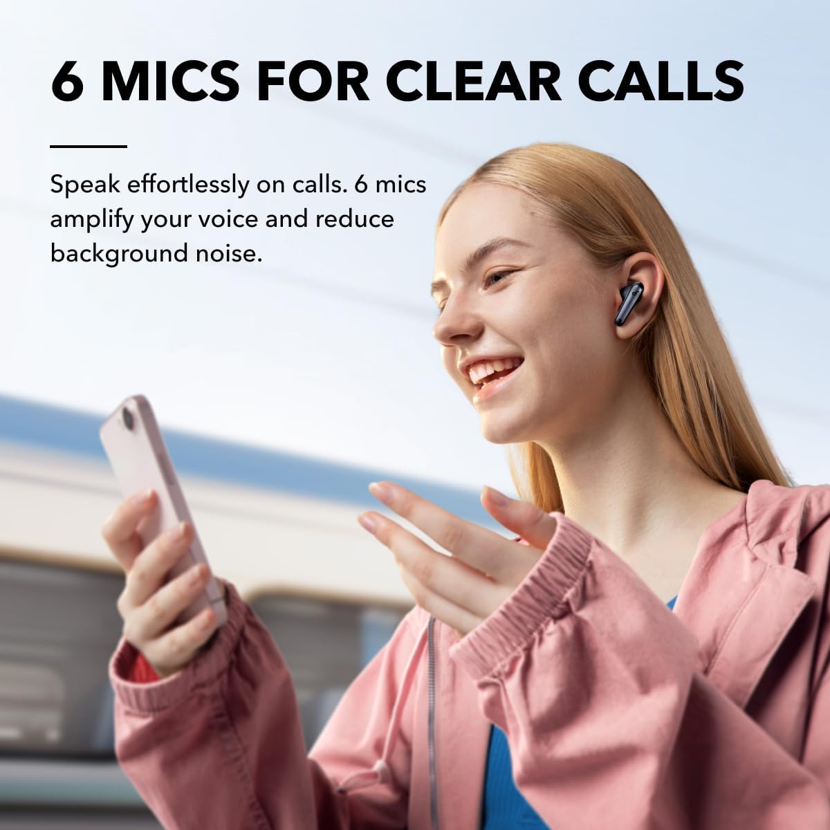 soundcore by Anker Liberty 4 NC Adaptive Noise Cancelling Earbuds, 98.5% Noise Reduction to Ears and Environment, Hi-Res Sound, 50H Battery, Wireless Charging, Bluetooth 5.3
