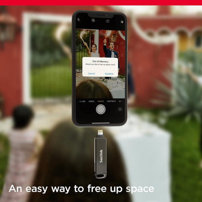 SanDisk 128GB iXpand Flash Drive Luxe, Unidad Flash para iPhone con Lightning y USB Type-C 3.0