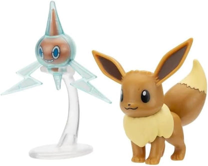 Pokémon Evoli & Rotom Battle Mini Figures Set, 5 cm, from The Battle Figure Pack