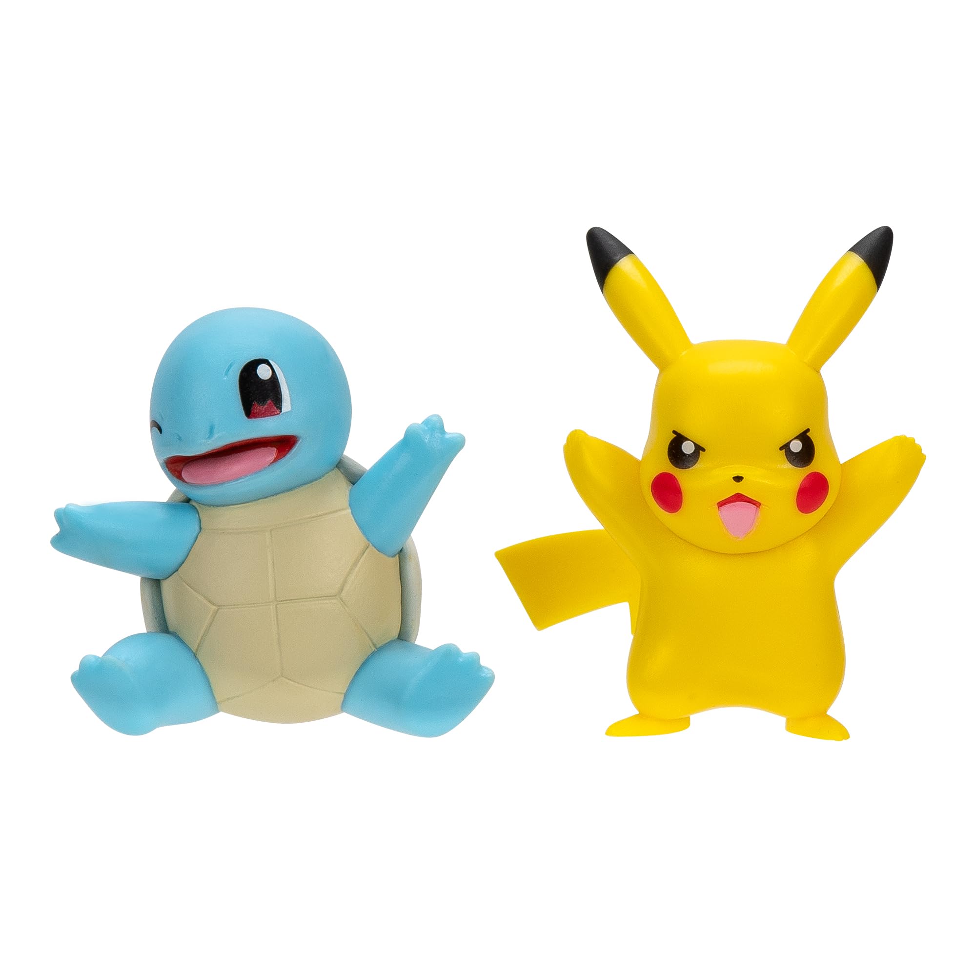 Pokémon Battle Figure First Partner - Paquete de 2 Figuras de Batalla de Squirtle y Pikachu de 2 Pulgadas con Detalles auténticos