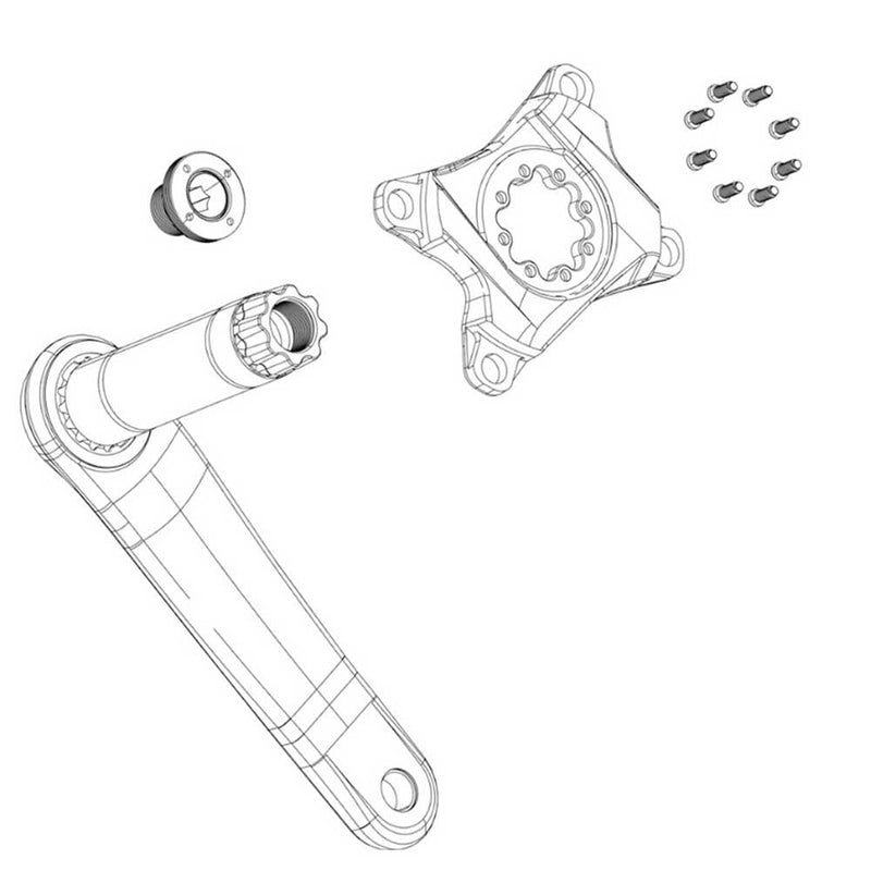 SRAM Kurbelschutz Brose E-mtb, Kurbelgarnitur, Black (schwarz), Einheitsgröße