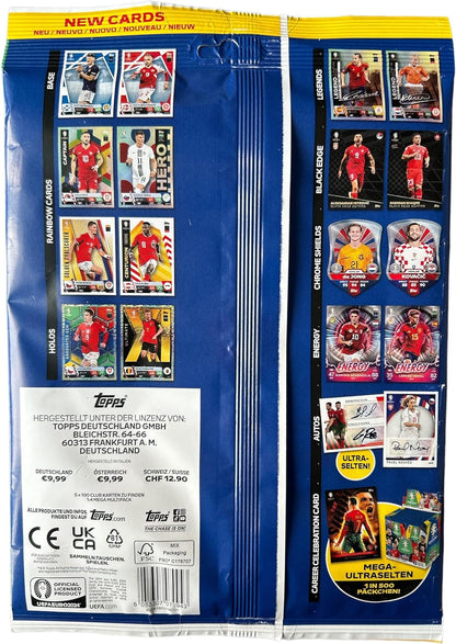 Topps Euro 2024™ Match Attax Ultra Mega Multipack Trading Cards with Pleasure Life Fruit Gum