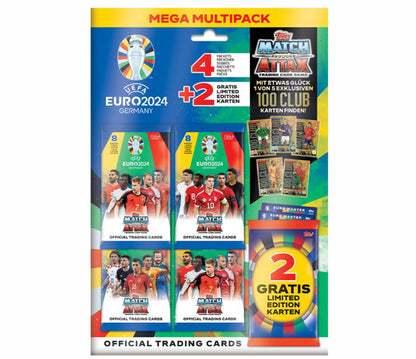 Topps Euro 2024™ Match Attax Ultra Mega Multipack Trading Cards with Pleasure Life Fruit Gum