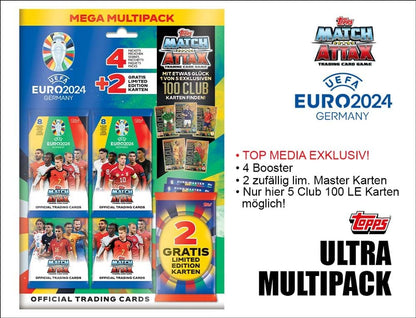 Topps Euro 2024™ Match Attax Ultra Mega Multipack Trading Cards with Pleasure Life Fruit Gum