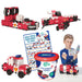 Clics Fire Edition construction toy for children from 3 years, creative educational toy in a 127 piece set, building blocks for girls and boys, Montessori STEM toys, durable toys