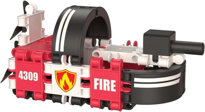 Clics Fire Edition construction toy for children from 3 years, creative educational toy in a 127 piece set, building blocks for girls and boys, Montessori STEM toys, durable toys