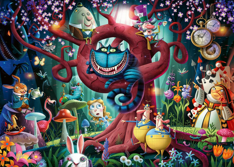 Ravensburger Puzzle 2D 1000 elementów: Prawie wszyscy są szaleni (Alicja w krainie czarów), Nowy Design