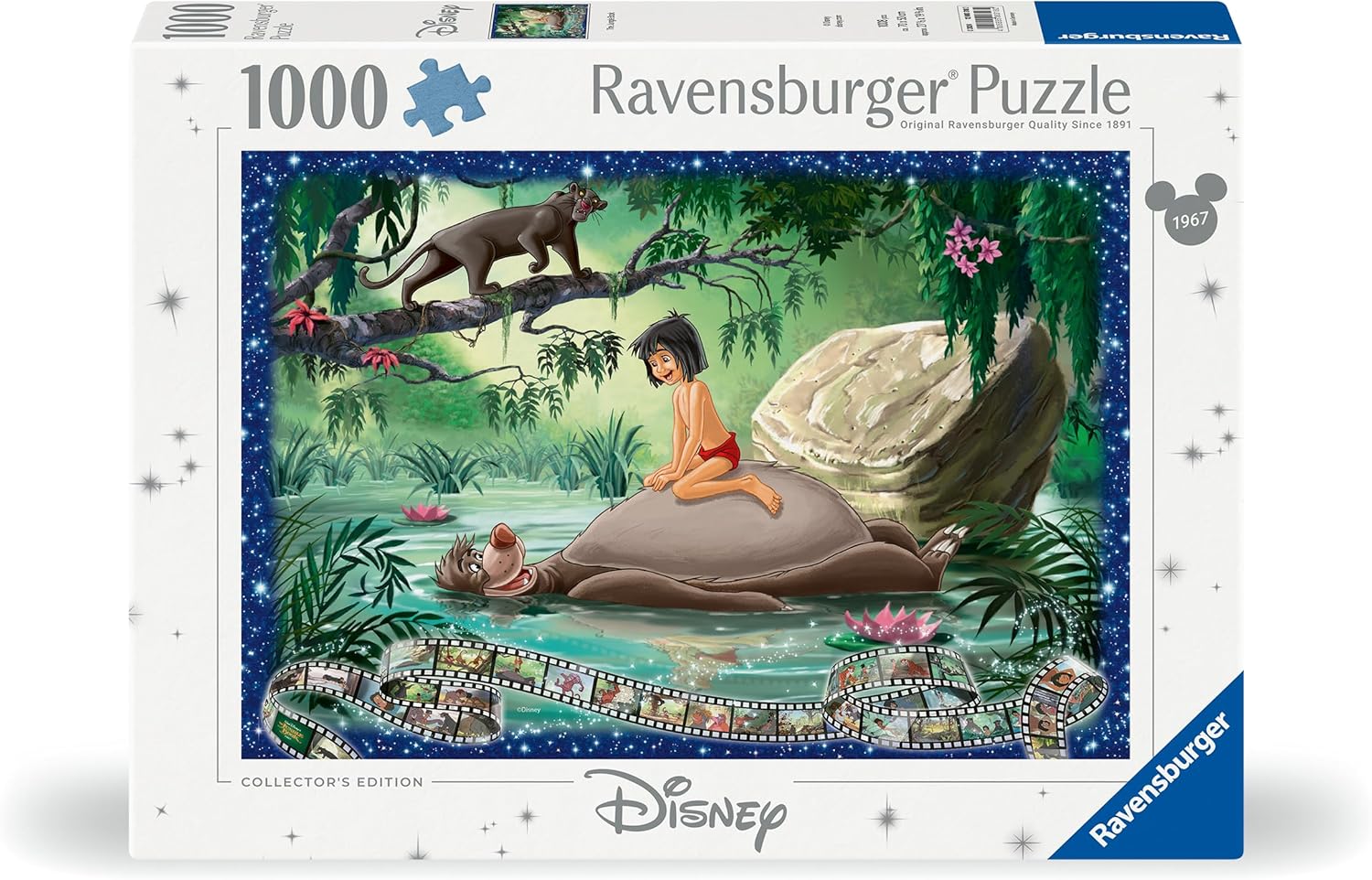 Ravensburger Disney Collector's Edition Jungle Book 1000 Piece Jigsaw Puzzle for Adults - Every Piece is Unique, Softclick Technology Means Pieces Fit Together Perfectly