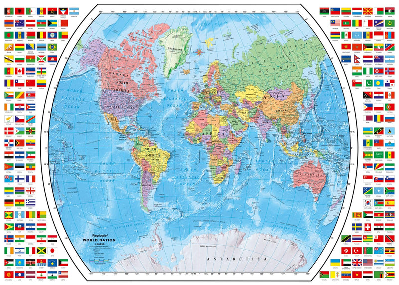 Ravensburger Political World Map 1000 Piece Jigsaw Puzzle for Adults - 12000664 - Handcrafted Tooling, Made in Germany, Every Piece Fits Together Perfectly