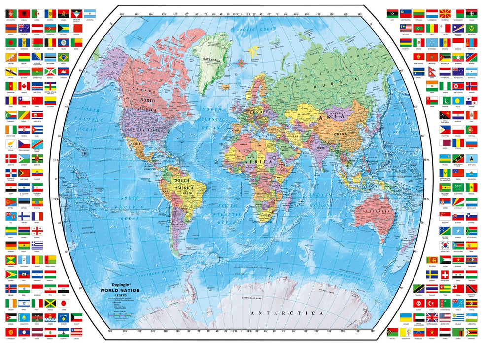 Ravensburger Political World Map 1000 Piece Jigsaw Puzzle for Adults - 12000664 - Handcrafted Tooling, Made in Germany, Every Piece Fits Together Perfectly