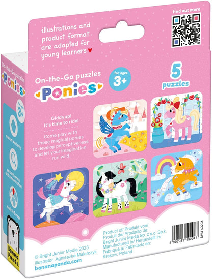 Banana Panda jigsaw puzzle with ponies for children 45 pieces 3+