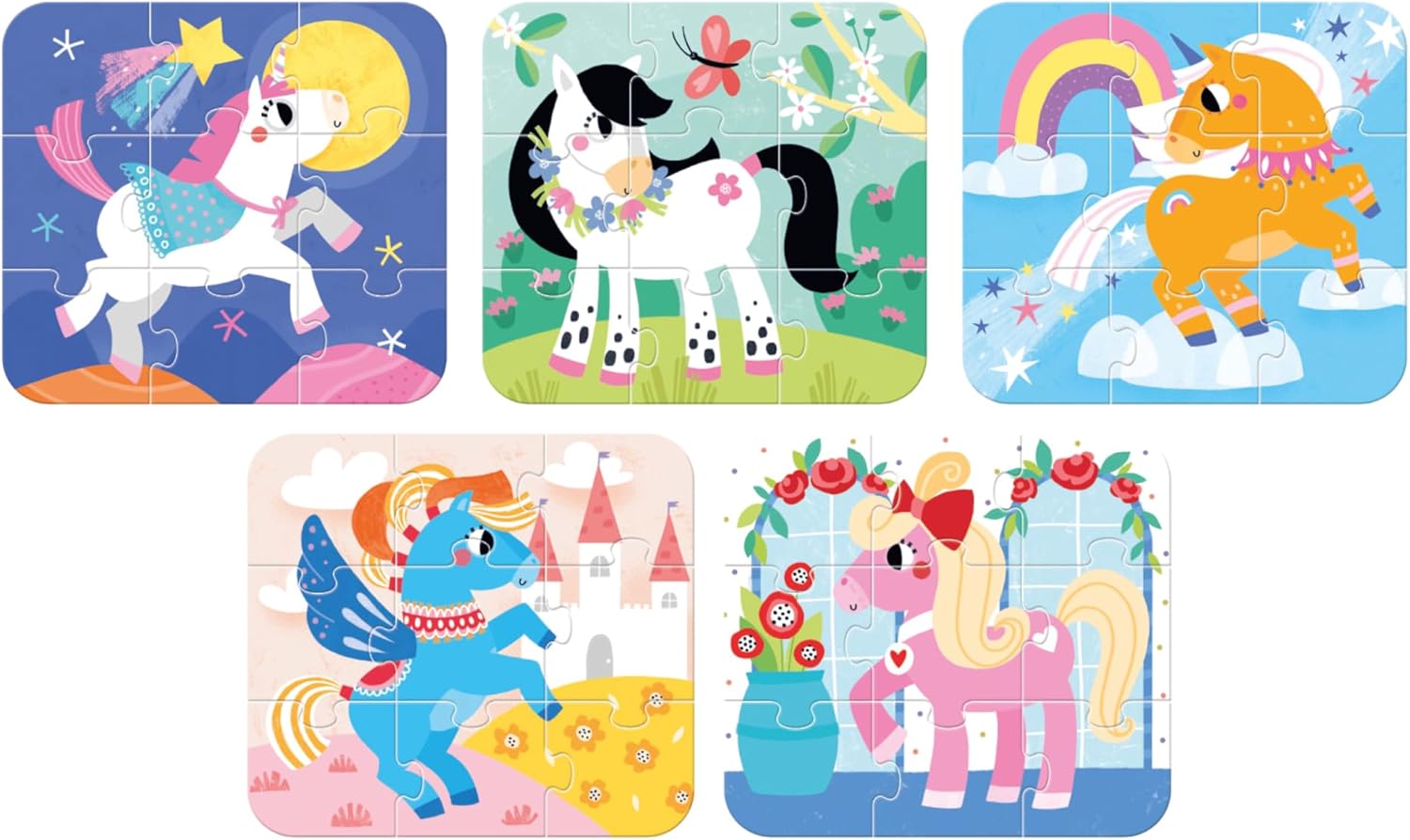 Banana Panda jigsaw puzzle with ponies for children 45 pieces 3+