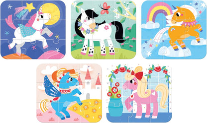 Banana Panda jigsaw puzzle with ponies for children 45 pieces 3+