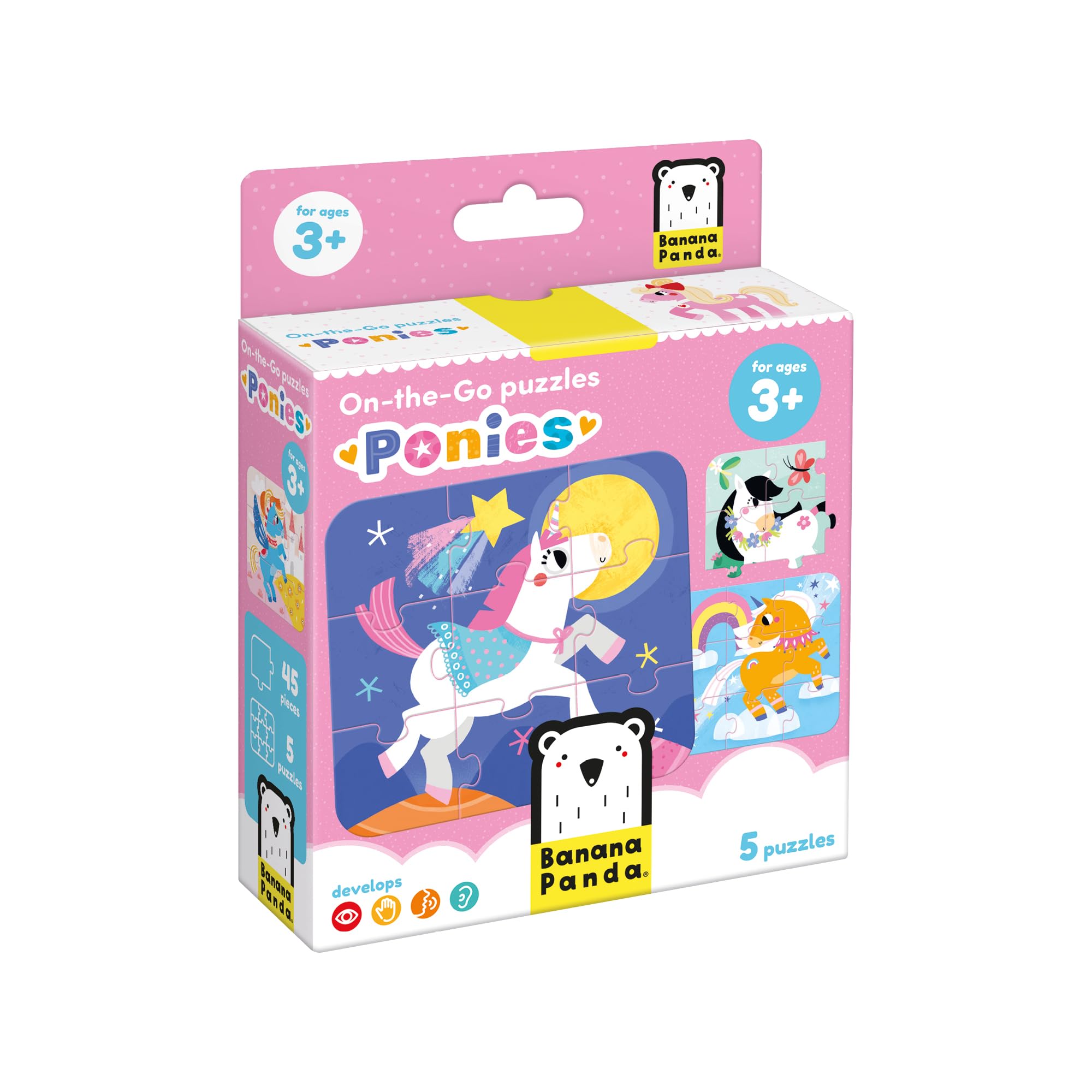 Banana Panda jigsaw puzzle with ponies for children 45 pieces 3+