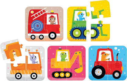 Banana Panda Puzzle with Vehicles for Kids 20 pieces 2+
