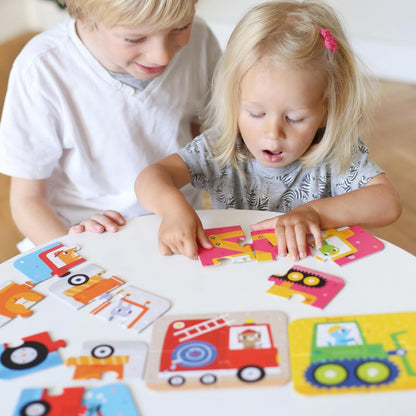 Banana Panda Puzzle with Vehicles for Kids 20 pieces 2+