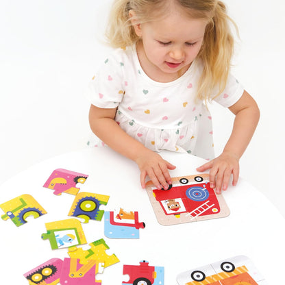 Banana Panda Puzzle with Vehicles for Kids 20 pieces 2+