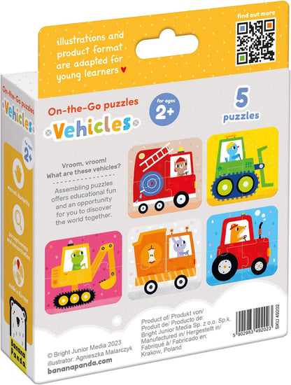 Banana Panda Puzzle with Vehicles for Kids 20 pieces 2+
