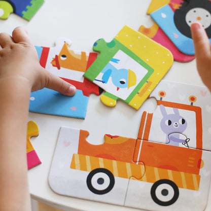 Banana Panda Puzzle with Vehicles for Kids 20 pieces 2+