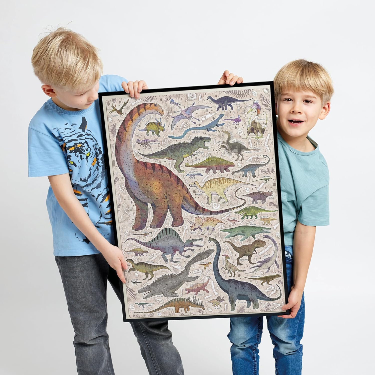 Puzzlove Dinosaurs 200 Teile Lernpuzzle für Kinder 7+, Bodenpuzzle Dinosaurier