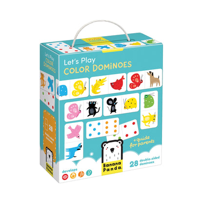 Banana Panda Let’s Play Color Dominoes Game for Kids - Includes 28 Double-Sided Pieces and an Educational Guide for Parents, for Ages 2 Years and up