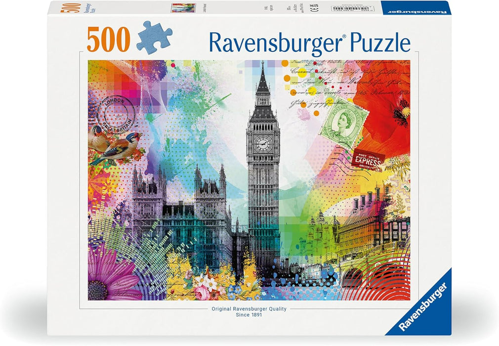 Ravensburger Puzzle 12000309 - Grüße aus London - 500 Teile Puzzle für Erwachsene und Kinder ab 12 Jahren, Stadt-Puzzle London