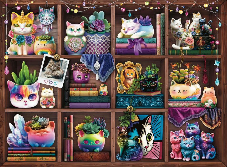 Ravensburger Cats and Succulents 500 Piece Jigsaw Puzzle for Adults - 12000874 - Handcrafted Tooling, Made in Germany, Every Piece Fits Together Perfectly