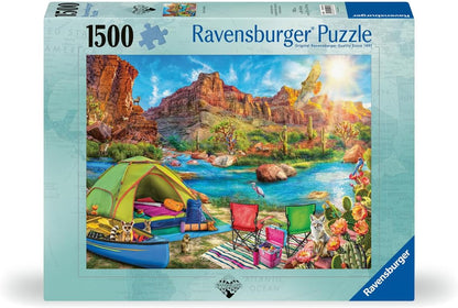 Ravensburger Canyon Camping 1500 Piece Jigsaw Puzzle for Adults - 12001007 - Handcrafted Tooling, Made in Germany, Every Piece Fits Together Perfectly
