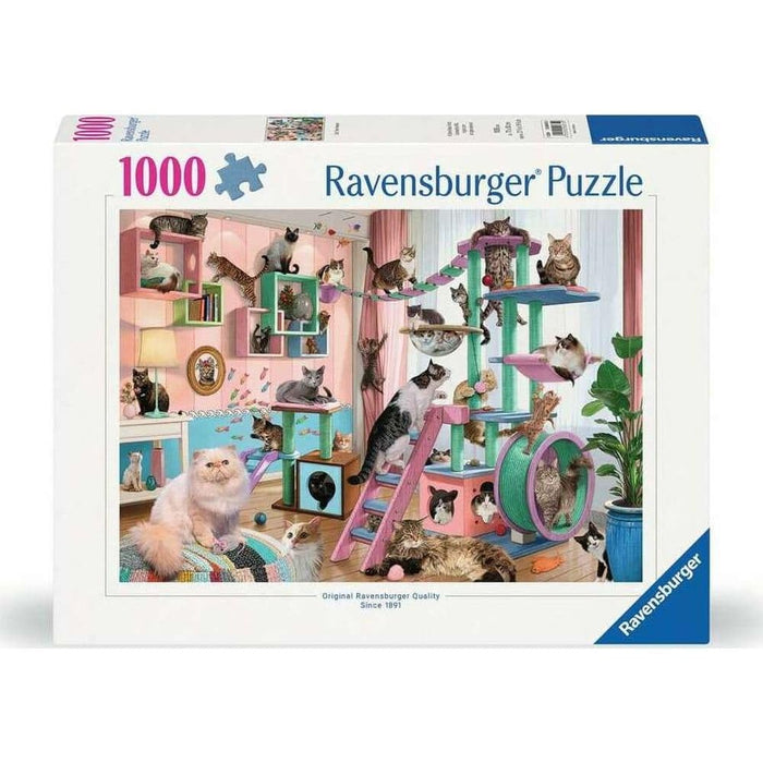 Ravensburger Cat Tree Heaven - Rompecabezas de 1000 Piezas para Adultos - 12000875 - Herramientas Hechas a Mano, Fabricado en Alemania, Cada Pieza Encaja Perfectamente