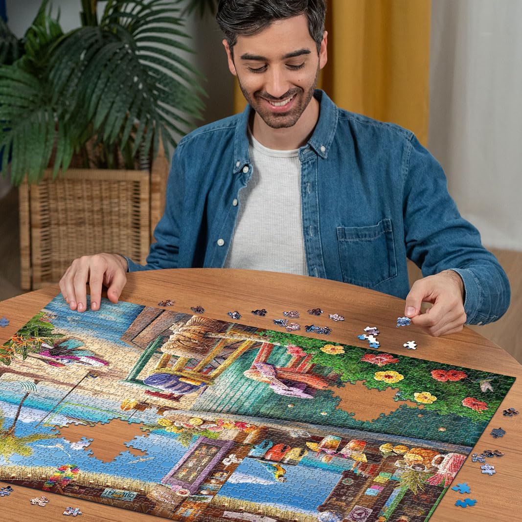 Ravensburger Beach Bar Breezes Puzzle, 1500 Teile, ansprechendes Kunstwerk mit Strandmotiven, Premium-Qualität, perfekte ineinandergreifende Passform, ideal für Erwachsene und Kinder ab 14 Jahren