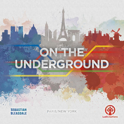 LudiCreations: On The Underground: Paris/New York - Train Route Building, Strategy Board Game, 2 City Maps, Family Game, Ages 14+, 2-5 Players, 60 Min