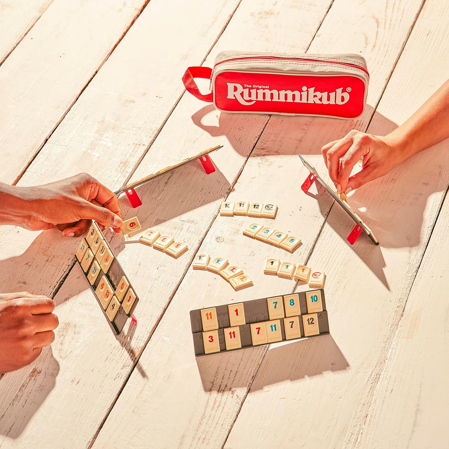 IDEAL | Rummikub Mini Pouch Travel game: Brings people together | Family Strategy Games | For 2-4 Players | Ages 7+