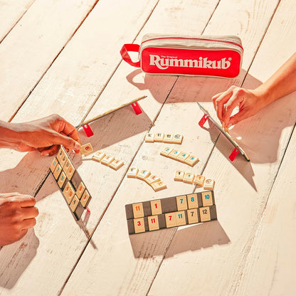 IDEAL | Rummikub Mini Pouch Travel game: Brings people together | Family Strategy Games | For 2-4 Players | Ages 7+