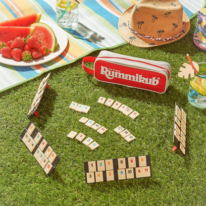 IDEAL | Rummikub Mini Pouch Travel game: Brings people together | Family Strategy Games | For 2-4 Players | Ages 7+