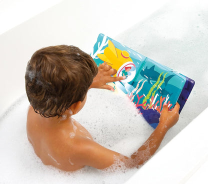 Ludi - Magisch badboek - 12 zeedieren en koralen - te ontdekken bij contact met water - Vanaf 10 maanden - Ontdekking, fijne motoriek en reflectie - Zeethema