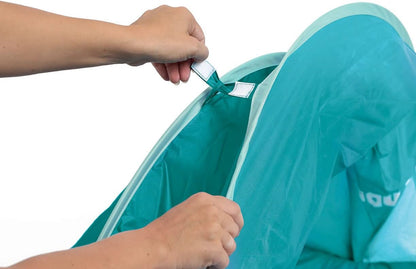 LUDI - Abribaby blau – Zelt mit UV-Schutz – schützt vor Wind und Sonne – Schutz und Planschbecken – ab der Geburt