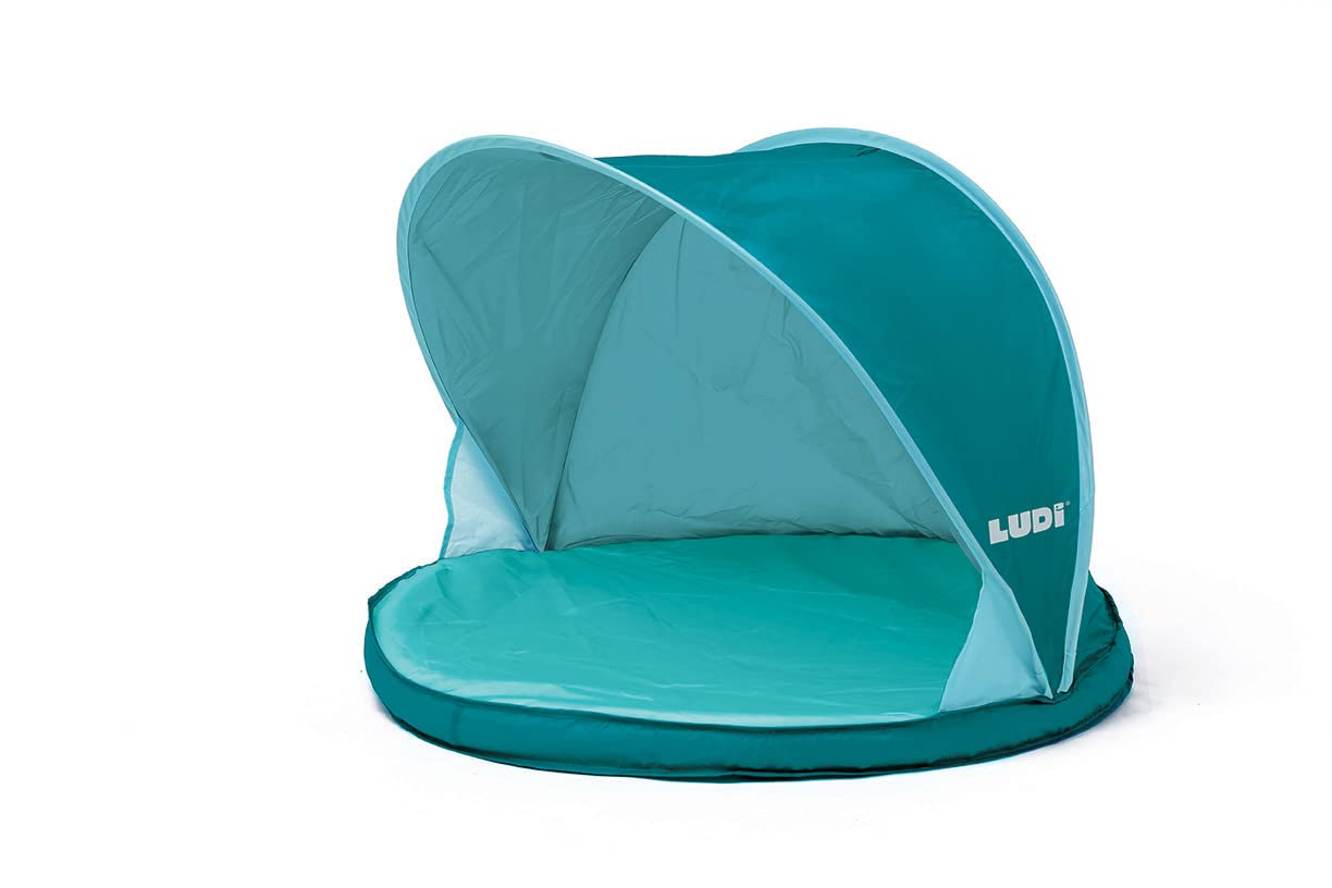 LUDI - Abribaby blau – Zelt mit UV-Schutz – schützt vor Wind und Sonne – Schutz und Planschbecken – ab der Geburt