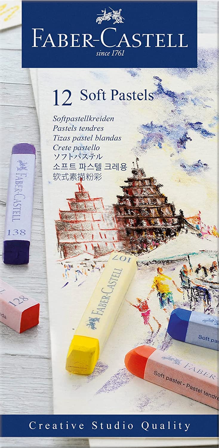 Faber Castell Pastelkrijt Faber Castell Creative - Studio softpastel 12 delig etu
