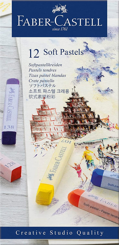 Faber Castell Pastelkrijt Faber Castell Creative - Studio softpastel 12 delig etu