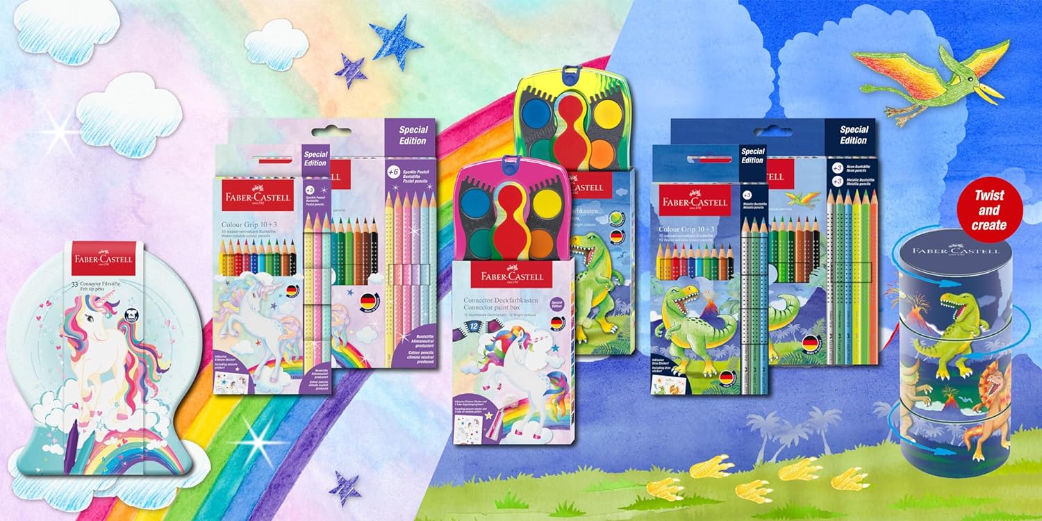 Faber-Castell Colour Pencil Colour Grip dinosaurus 10+3