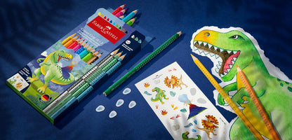 Faber-Castell Colour Pencil Colour Grip dinosaurus 10+3