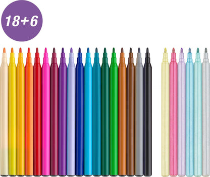 Faber-Castell Fibre-tip pen Castle unicorn 18plus6