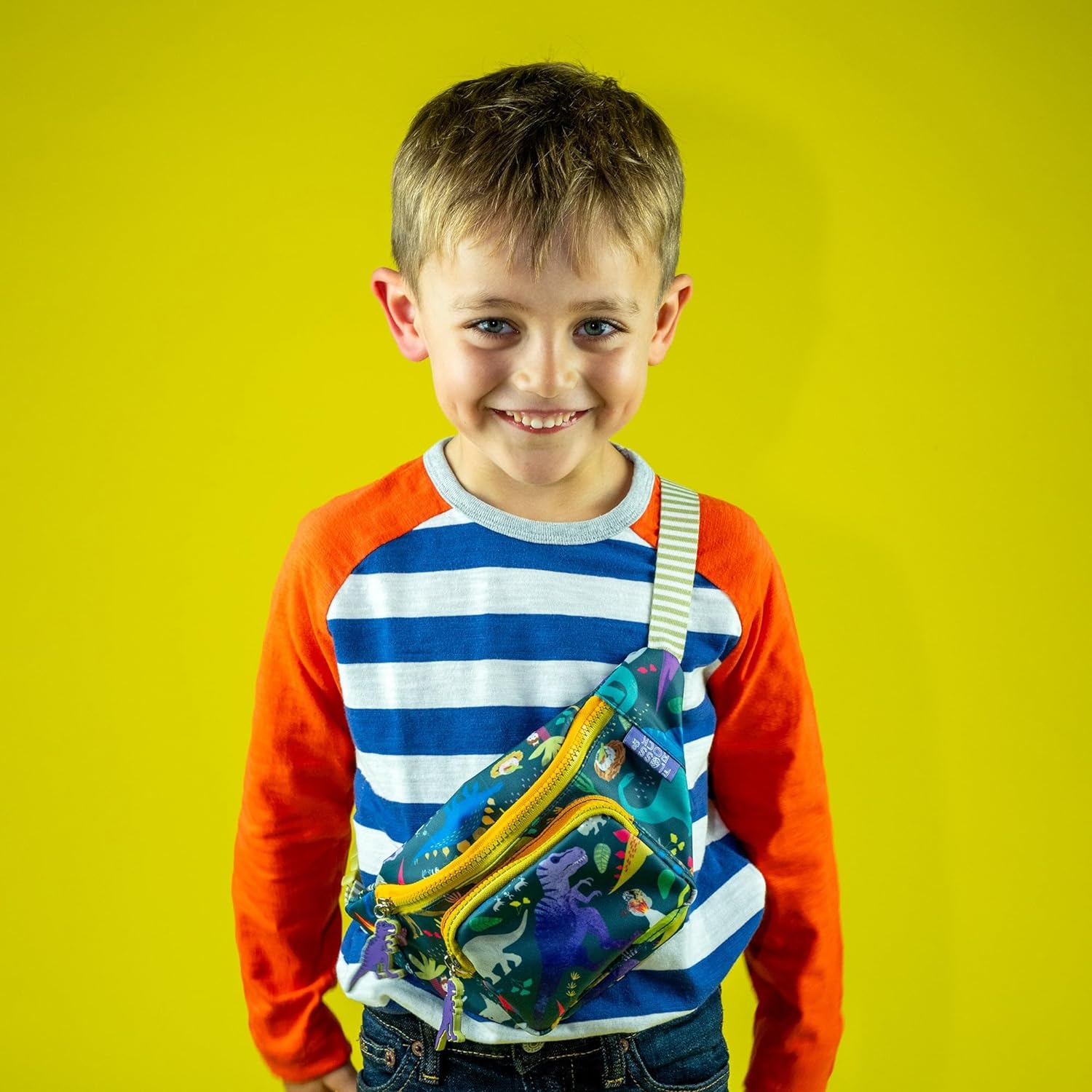 Floss and Rock Belt Bag, Dinosaur, 11.4-inches Length, Kid's Bags and Accessories, Multicolor