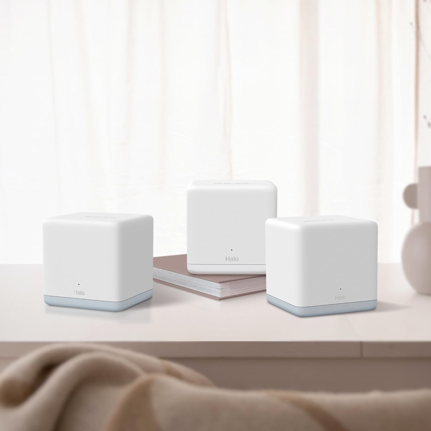 Mercusys AC1200 Whole Home Mesh Wi-Fi System | WiFi Mesh Coverage up to 3,500 ft² | Connect over 100 Devices | Dual Band Wi-Fi | Easy App Control | Halo H32G(3-pack)